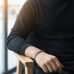 Erkek 925 Ayar Gümüş Kral Bileklik