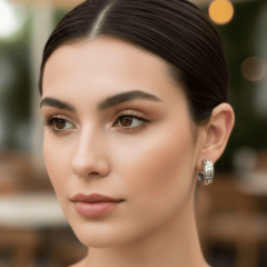 925 Ayar Antik Desenli Kadın Halka Küpe – Oksitli Gümüş Görünümlü