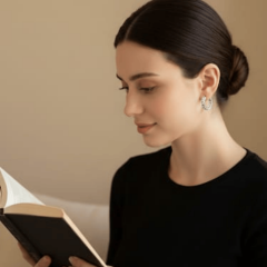 925 Ayar Gümüş Desenli Halka Küpe