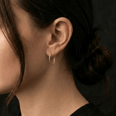 925 Ayar Gümüş 1,5 cm Çaplı  Halka Küpe – Minimal ve Şık Tasarım