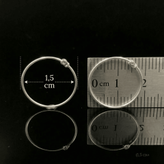 925 Ayar Gümüş 1,5 cm Çaplı  Halka Küpe – Minimal ve Şık Tasarım