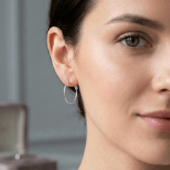 925 Ayar Gümüş 1,2 cm Çaplı  Halka Küpe – Minimal ve Şık Tasarım