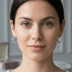 925 Ayar Gümüş 1,2 cm Çaplı  Halka Küpe – Minimal ve Şık Tasarım