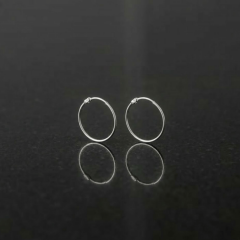 925 Ayar Gümüş 1 cm Çaplı Halka Küpe – Minimal ve Şık Tasarım