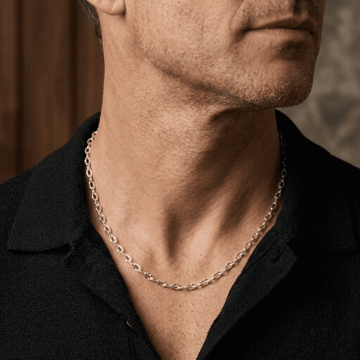 925 Ayar Gümüş Yassı Figaro Zincir Kolye –  Şık ve Zarif Tasarım