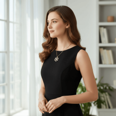 925 Ayar Gümüş Kolye (Kar Tanesi Figürlü)