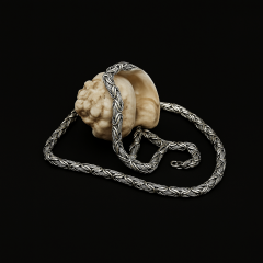 925 Ayar Gümüş Kral Erkek Zincir Kolye