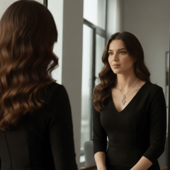 925 Ayar Gerçek Gümüş Zirkon Taşlı Sol Anahtarı Kolye