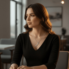 925 Ayar Gümüş Kolye - (Zülfikar)