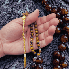 Kaplan Gözü Taşlı El Yapımı Tespih