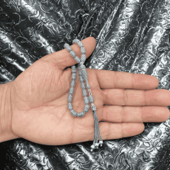 925 Ayar Gümüş Örgü Desenli Özel Tasarım Tesbih