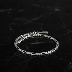 Erkek 925 Ayar Gümüş Düz Zincir İnce Bileklik