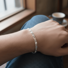 Erkek 925 Ayar Gümüş Zincir Bileklik