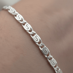 Erkek 925 Ayar Gümüş Zincir Bileklik
