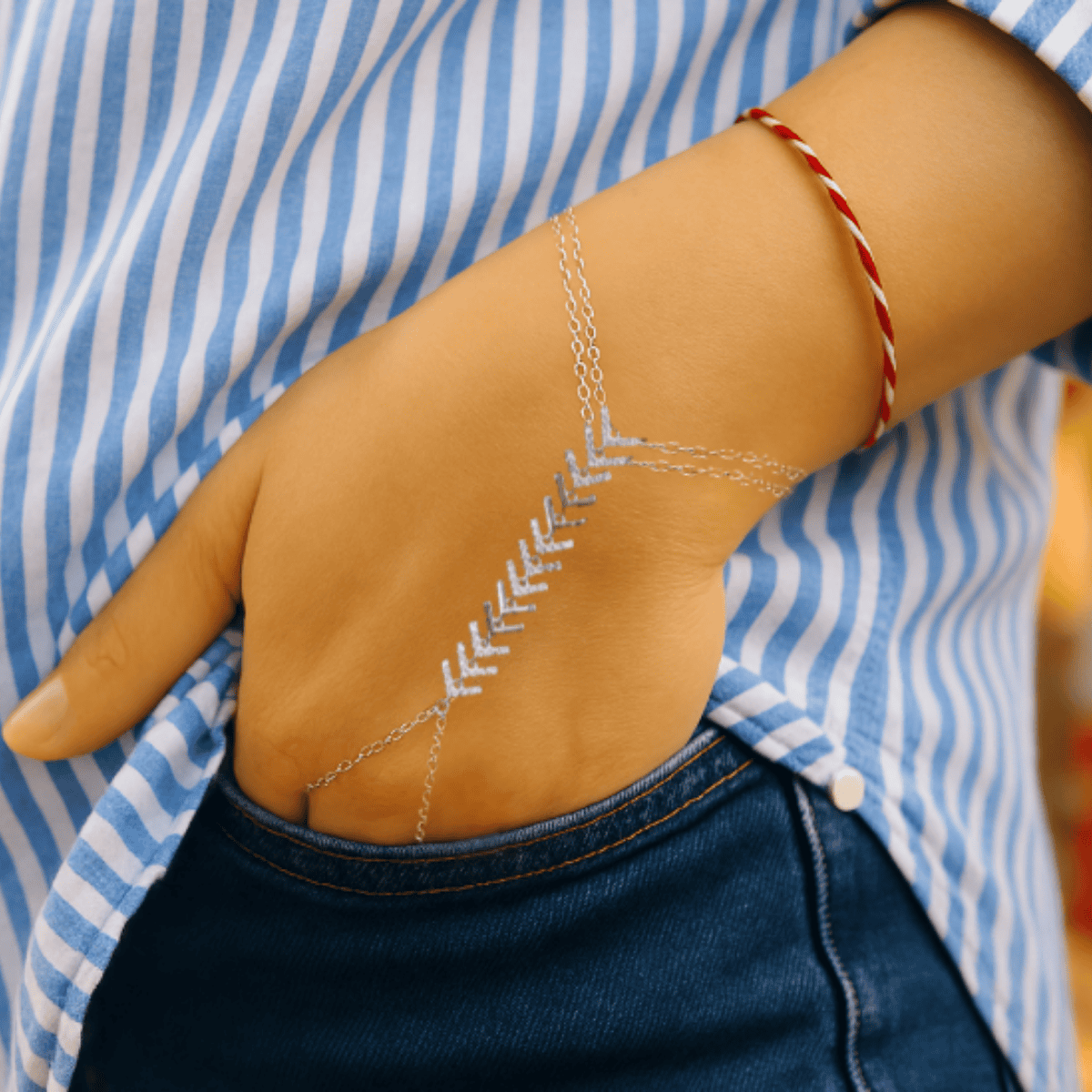 925 Ayar Gümüş El Zinciri (Hand Chain)