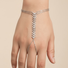 925 Ayar Gümüş Minimal El Zinciri (Hand Chain) Kadın