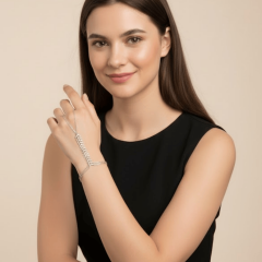 925 Ayar Gümüş Minimal El Zinciri (Hand Chain) Kadın