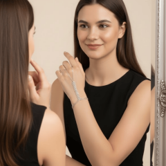 925 Ayar Gümüş Minimal El Zinciri (Hand Chain) Kadın