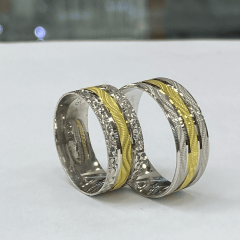 925 Ayar Gümüş Alyans  (Altın Yolu)