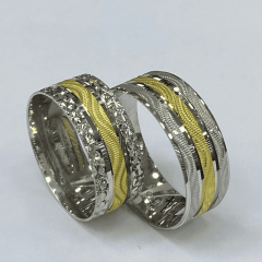 925 Ayar Gümüş Alyans  (Altın Yolu)