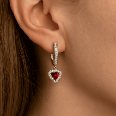 925 Ayar Kalpli Gümüş Küpe