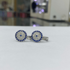 925 Ayar Zirkon Taşlı Yuvarlak Küpe