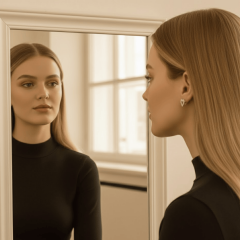 925 Ayar Taşlı Kalp Küpe