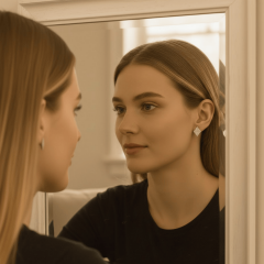 925 Ayar Taşlı Gümüş Küpe