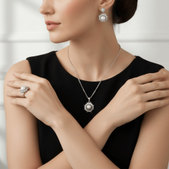 925 Ayar Gümüş İncili Takı Seti