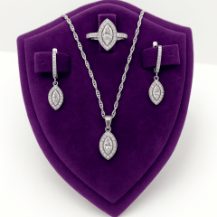 925 Ayar Gümüş Set (Zirkon Taşlı Işıltılı )