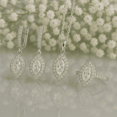 925 Ayar Gümüş Set (Zirkon Taşlı Işıltılı )