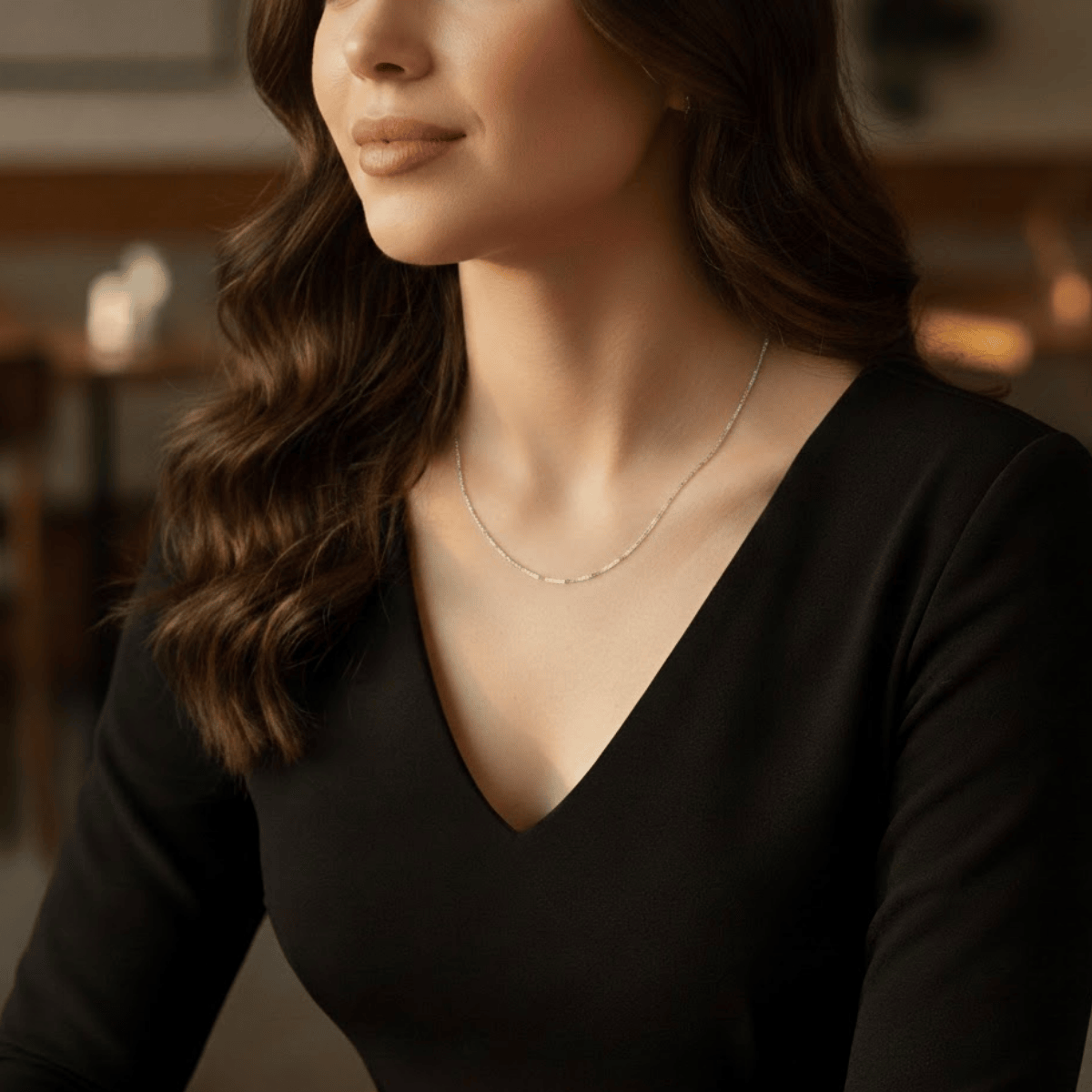 925 Ayar İnce Figaro (hayalet) Gümüş Zincir