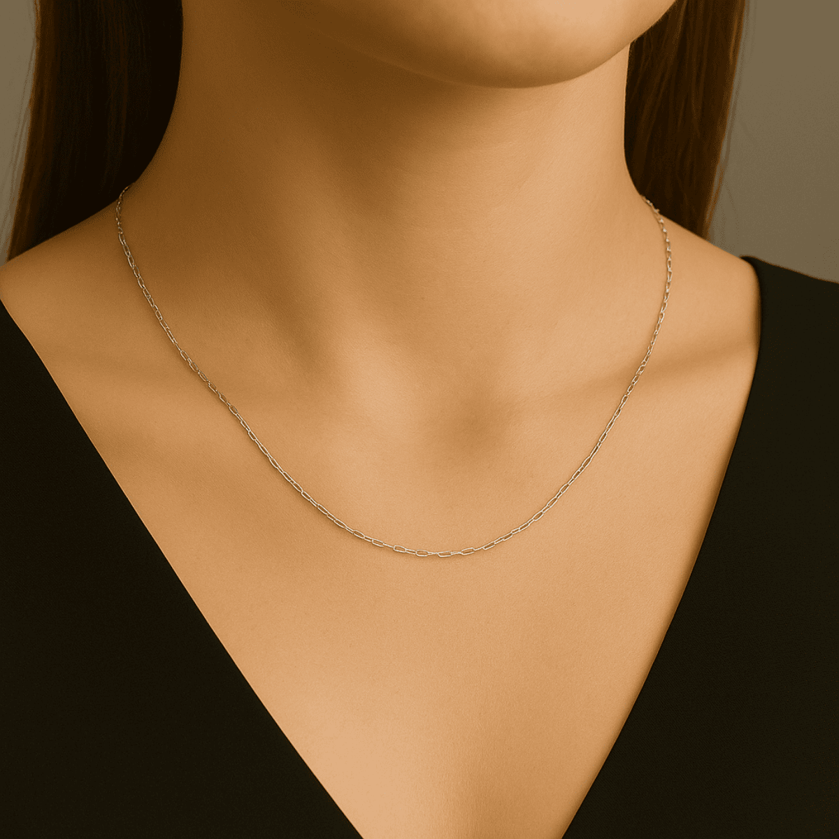 925 Ayar İnce Figaro (hayalet) Gümüş Zincir