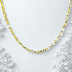 925 Ayar Halka Zincir (Altın Kaplama)