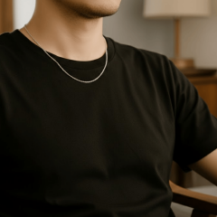 925 Ayar Figaro Gümüş Erkek Zincir Kolye