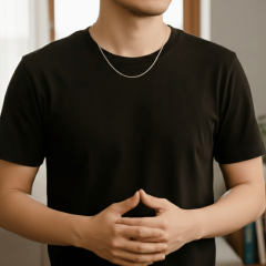 925 Ayar Figaro Gümüş Erkek Zincir Kolye