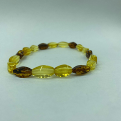 Doğal Kehribar Bileklik – El Yapımı Faset Kesim Doğal Taş Bileklik