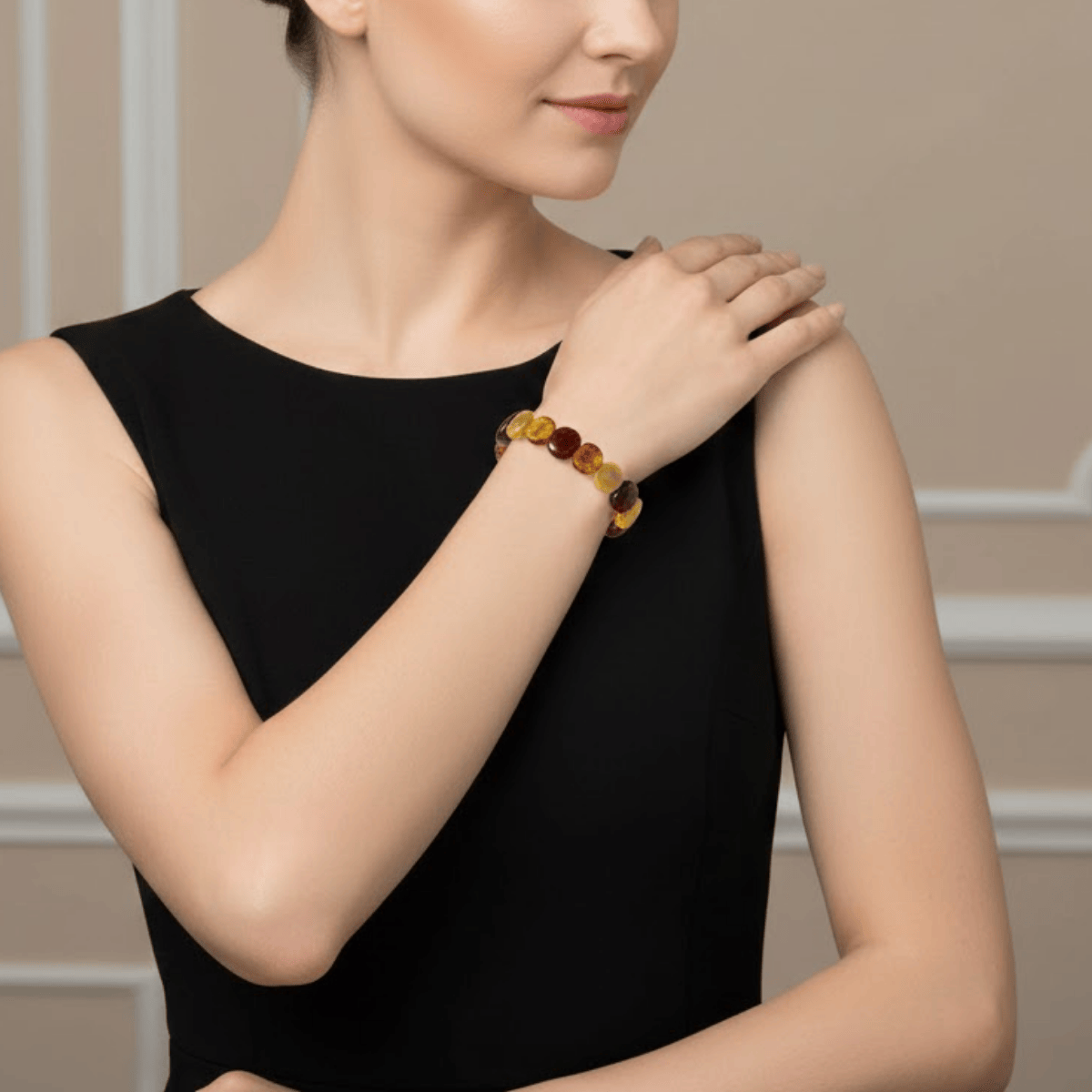 Renkli Doğal Kehribar Bileklik