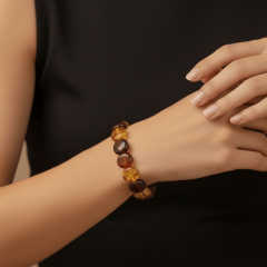 Renkli Doğal Kehribar Bileklik