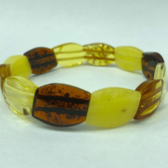 Renk Geçişli Doğal Kehribar Bileklik – Çok Renkli Doğal Taş Bileklik