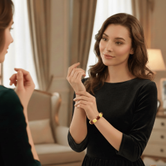 Renk Geçişli Doğal Kehribar Bileklik – Çok Renkli Doğal Taş Bileklik