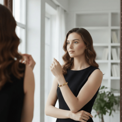 Silindirik Kehribar & Fildişi Boncuklu Bileklik – Doğal Taş Unisex Bileklik