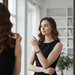 Doğal Selenit Taş Bileklik – Bal Tonlu Doğal Taş Bileklik