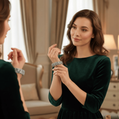 Doğal Jasper Taşı Bileklik – Gri Tonlu Doğal Taş Bileklik