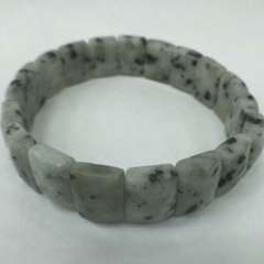 Doğal Jasper Taşı Bileklik – Gri Tonlu Doğal Taş Bileklik