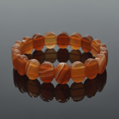 Doğal Akik Taşı Bileklik – Kahverengi Tonlu Doğal Taş Bileklik