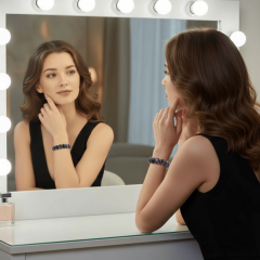 Ametist Taşı Bileklik – Doğal Taş Mor Kadın Bileklik