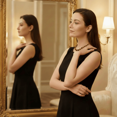 Doğal Sıkıştırılmış Kehribar Kolye