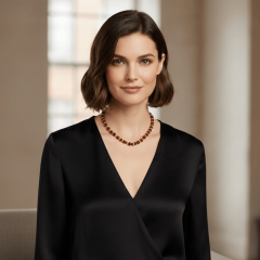 Doğal Sıkıştırılmış Kehribar Kolye