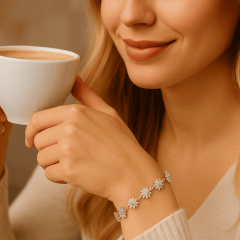 925 Ayar Baget Zirkon Taşlı Bileklik